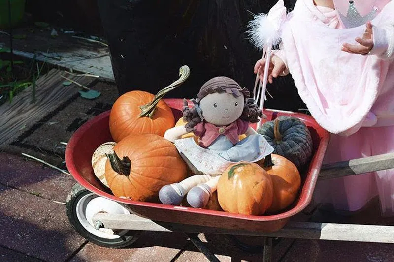 Organic Rose Doll with Brown Hair