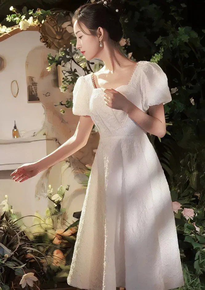 PEARL TRIM DRESS