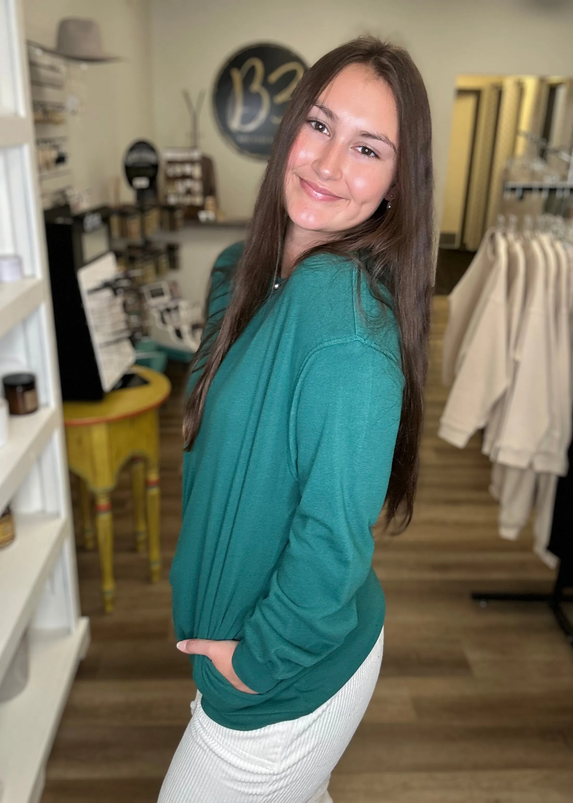 Pine Green SweatshirtDress