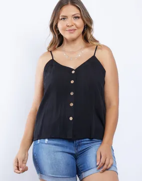 Plus Size Brielle Button Front Tank
