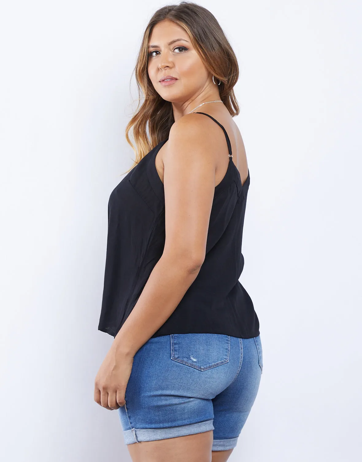 Plus Size Brielle Button Front Tank