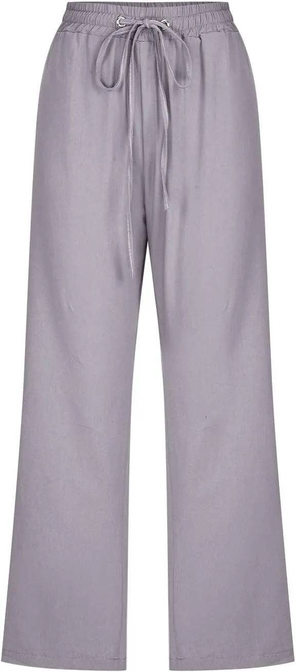 Plus Size Cargo Capri Wide Leg Flowy Pants Wide Leg Lounge Pant White Pant Womens Capri Pants for Summer