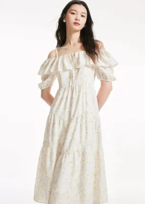 PUFF SLEEVE ROMANTIC FLORAL DRESS