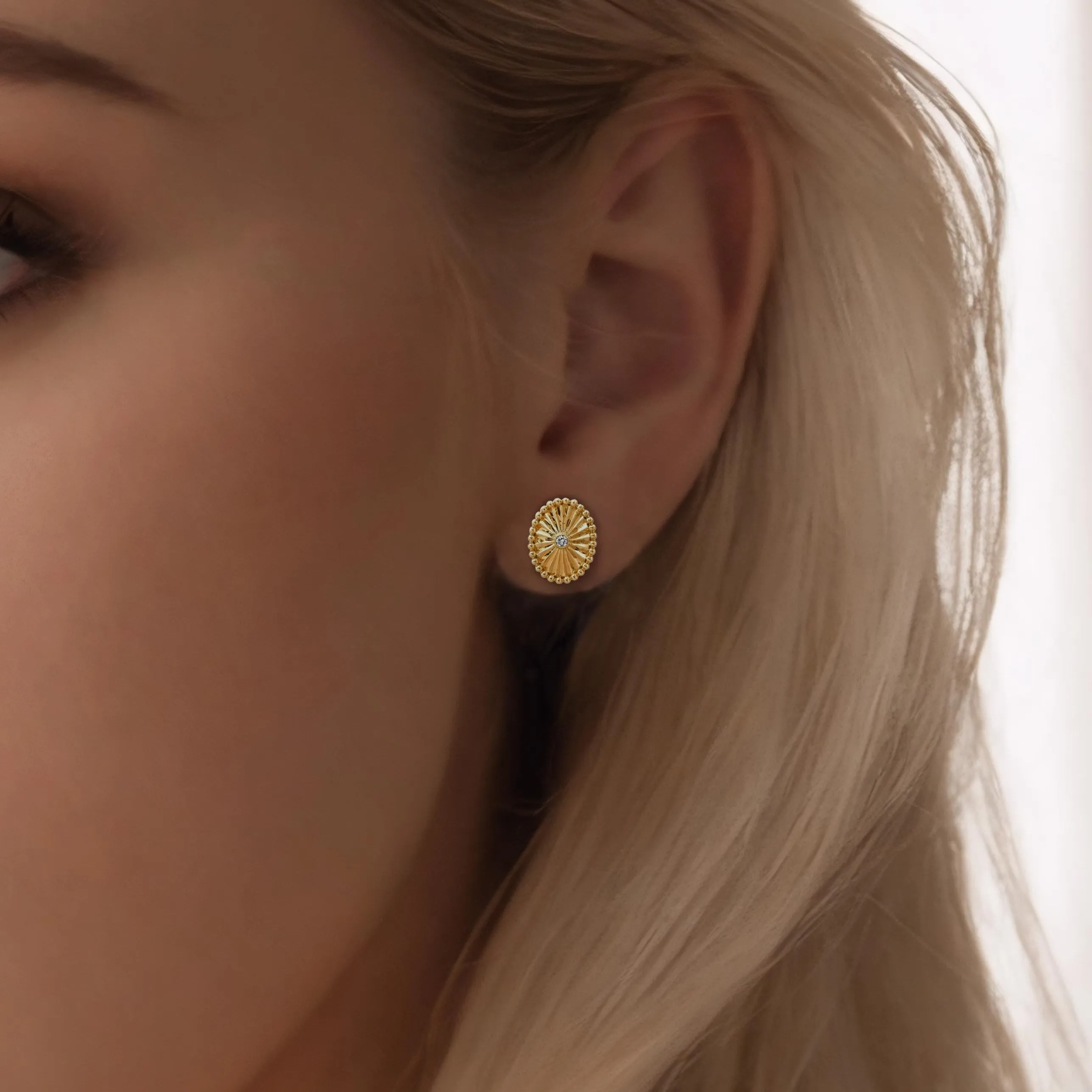 Refined Diamond Stud Earrings