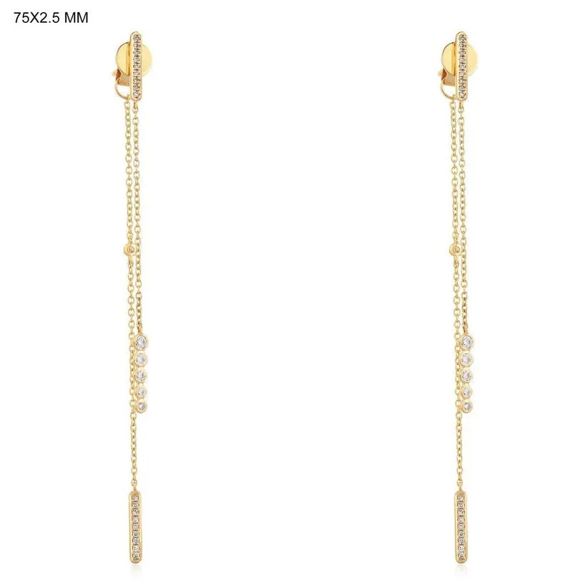 Refined Diamond Tear Drop Earrings