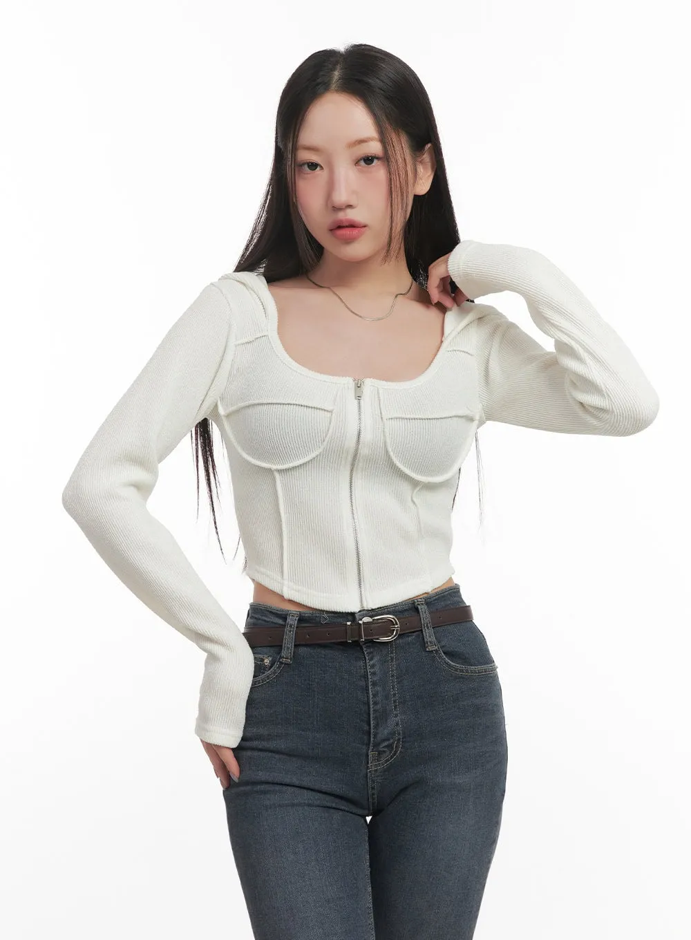 Refined Slim Fit Zip-Up Hoodie CF524