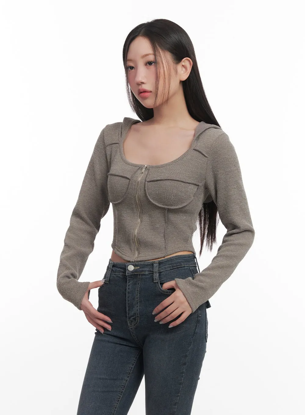 Refined Slim Fit Zip-Up Hoodie CF524