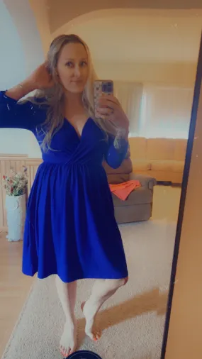 S & XL ONLY Operation Femme Fatale Dress in Bright Blue