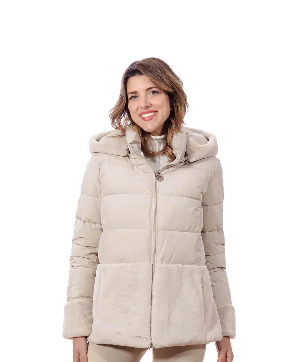 SATINETTE COAT IN BEIGE