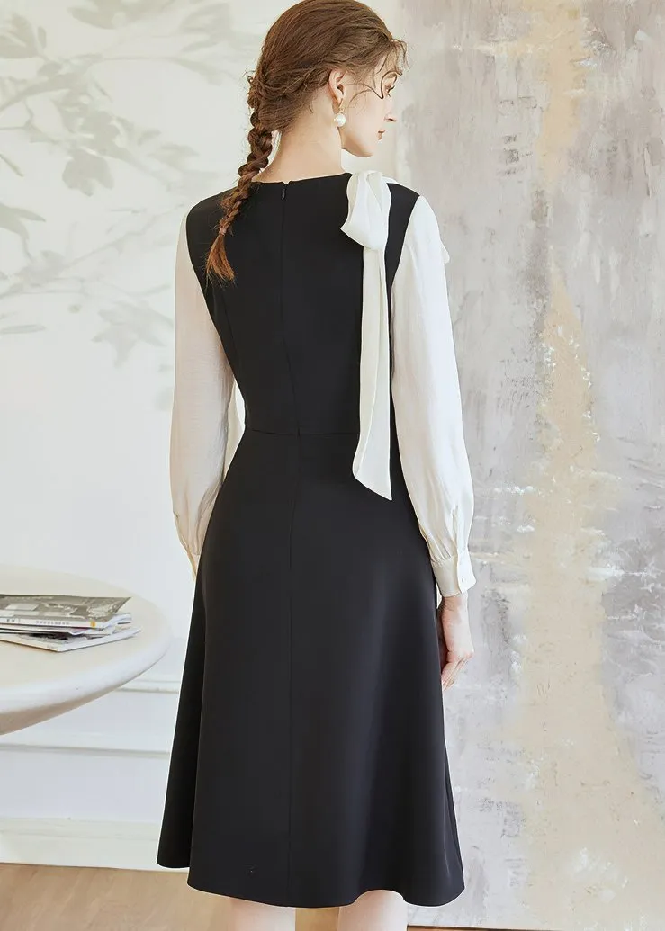 SHOULDER RIBBON SWING DRESS