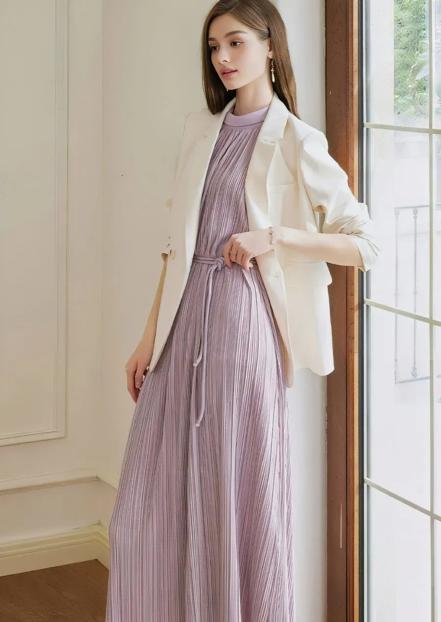 SLEEVELESS TEXTURED DRESS