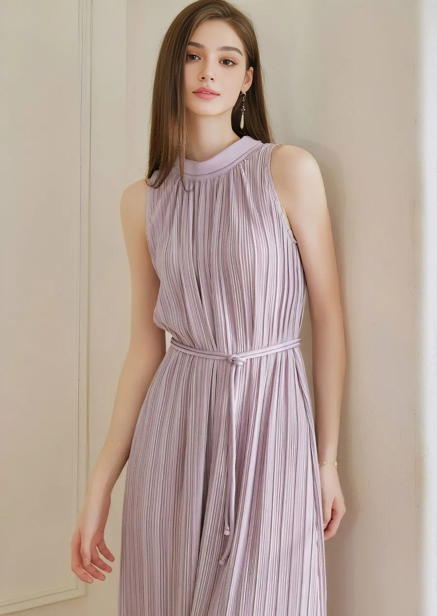 SLEEVELESS TEXTURED DRESS