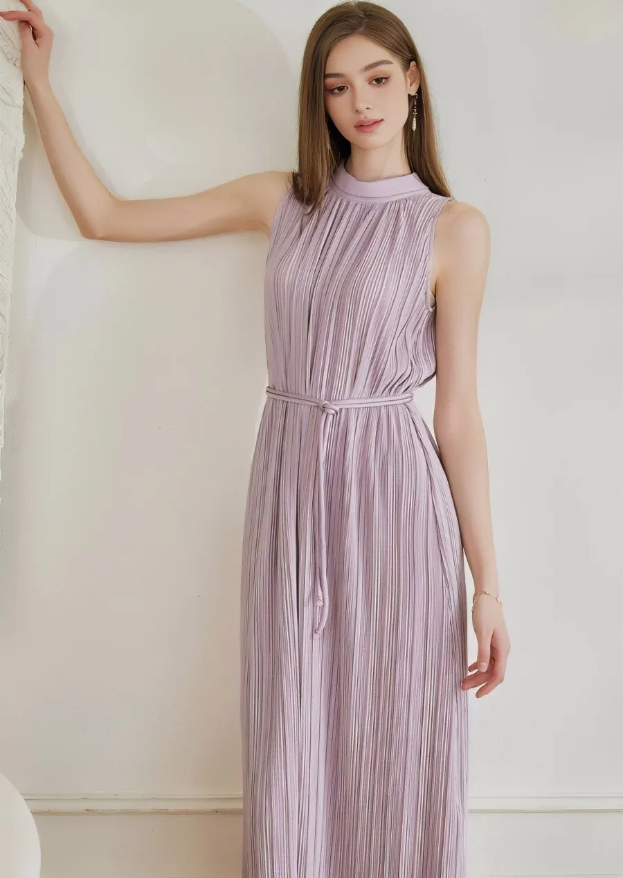 SLEEVELESS TEXTURED DRESS