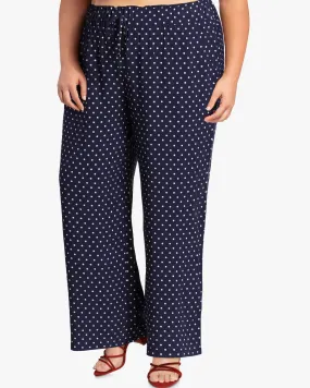 Sofia Printed Pull-On Pants | Navy / White