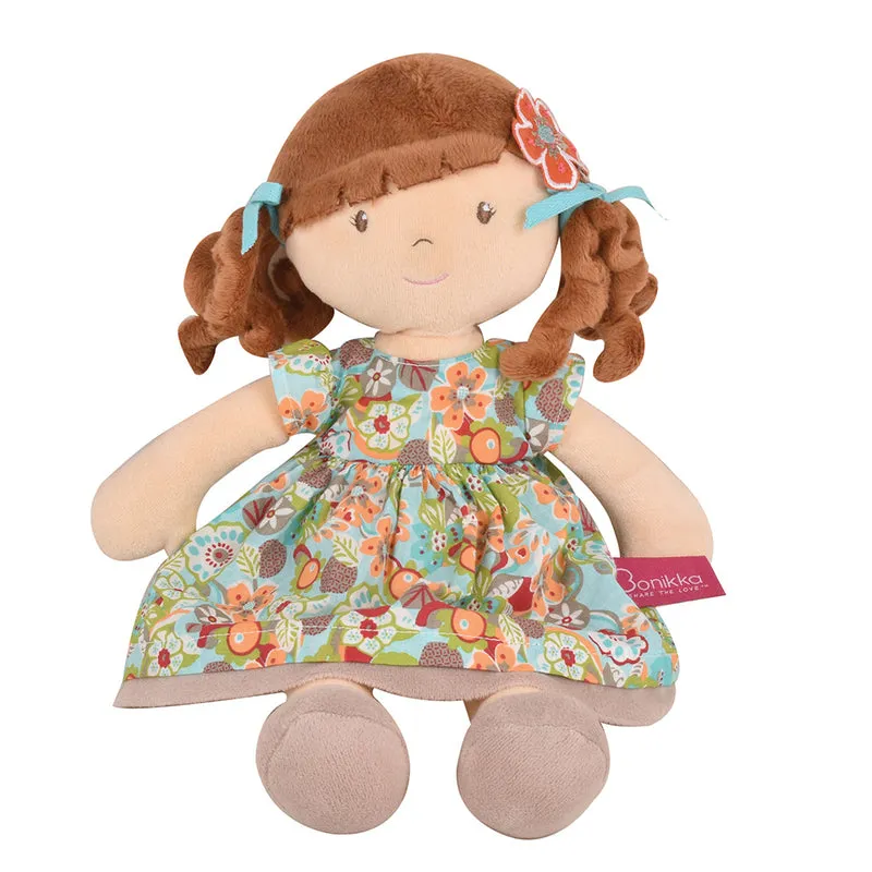 Summer Flower Kid Doll with Brunette Hair