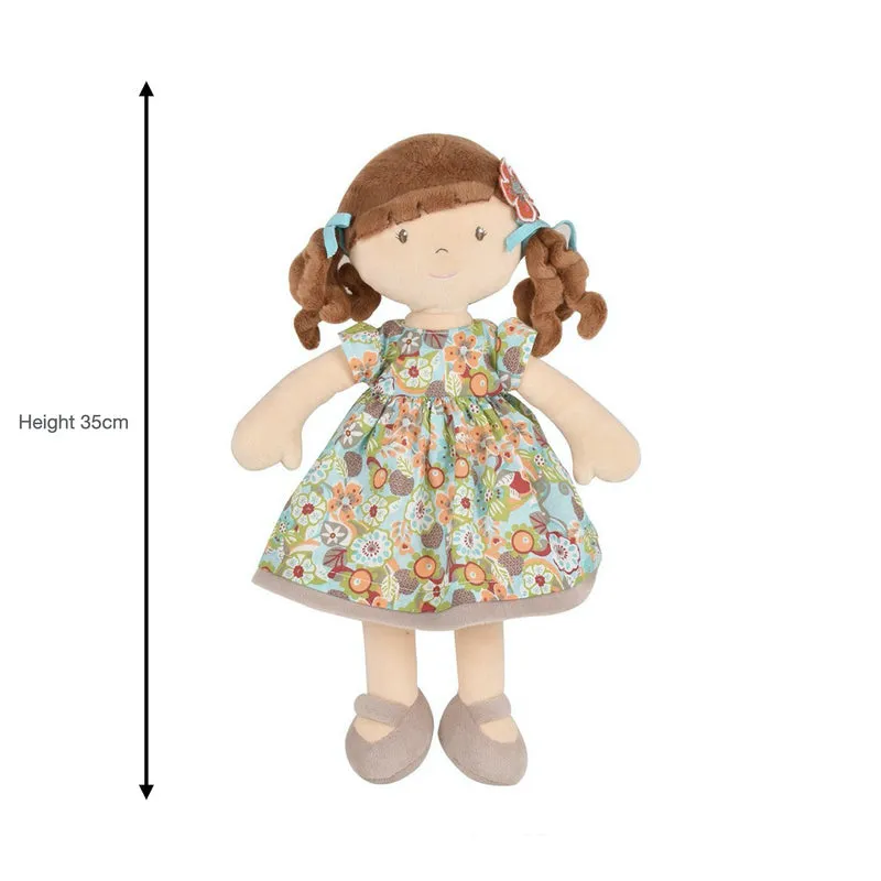 Summer Flower Kid Doll with Brunette Hair