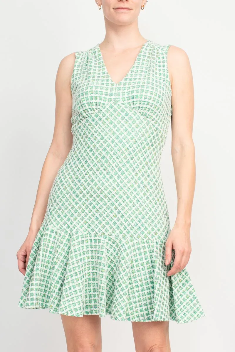 Taylor Soft Boucle V-Neck Dress