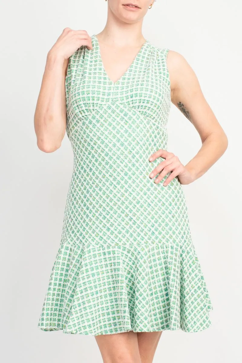 Taylor Soft Boucle V-Neck Dress