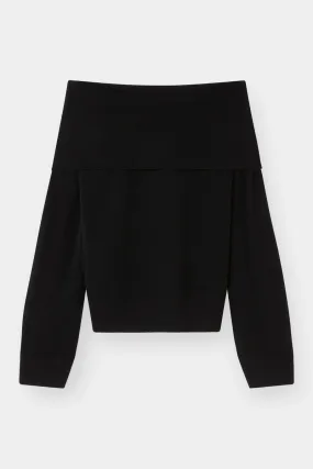 THE CASHMERE OFF SHOULDER - BLACK