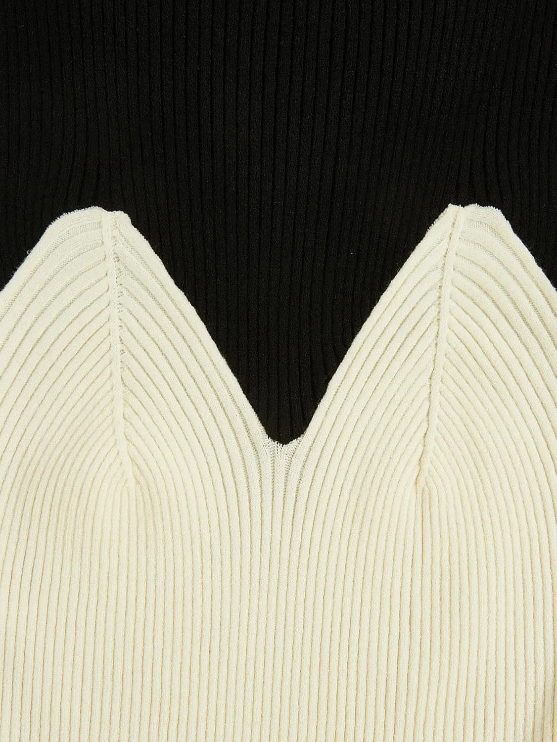 Verdusa Women's Fall Dress Sweater Dress Midi Dress Color Block Knit Bodycon Dress Prom Long Pencil Dress