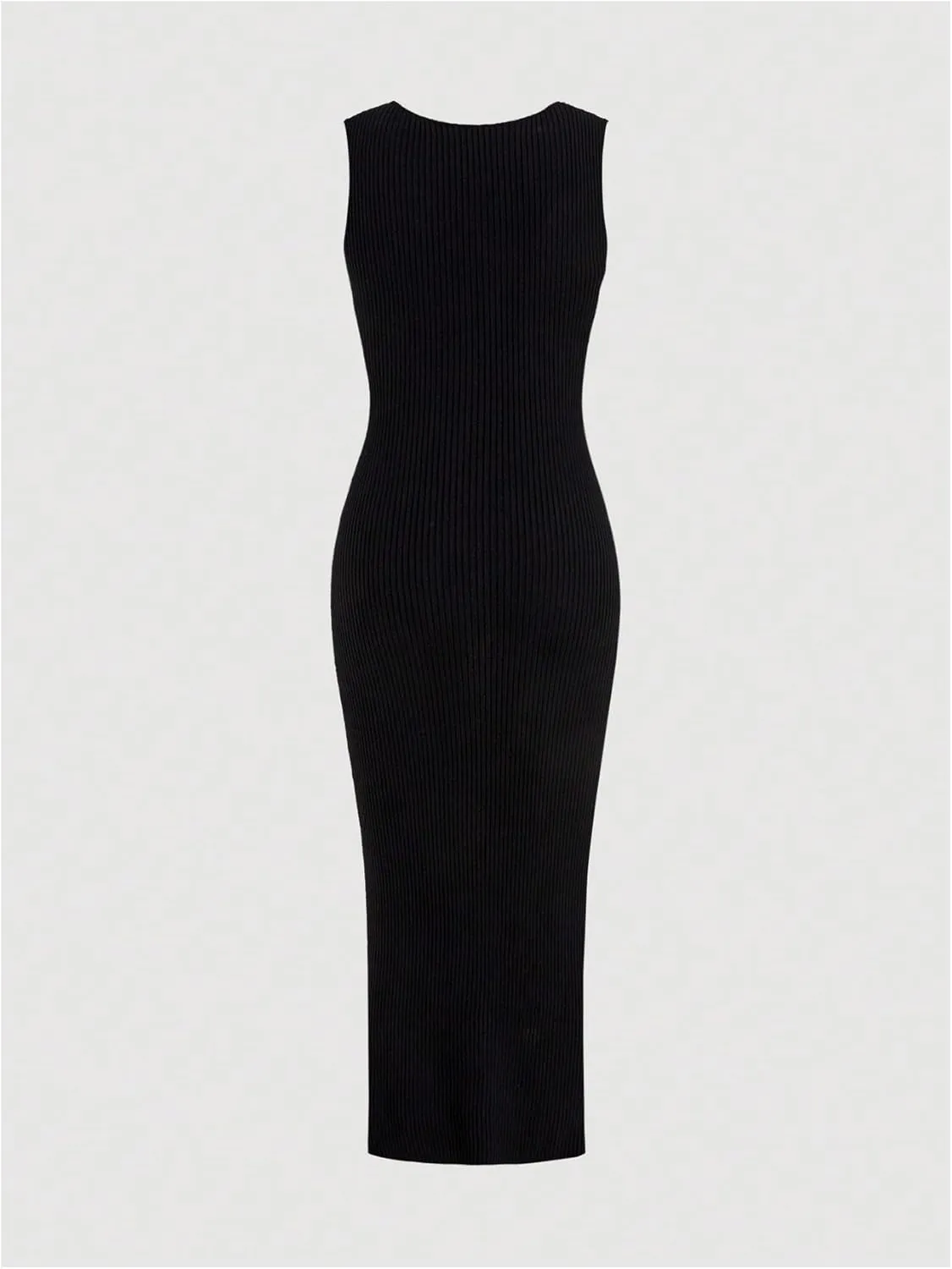 Verdusa Women's Fall Dress Sweater Dress Midi Dress Color Block Knit Bodycon Dress Prom Long Pencil Dress