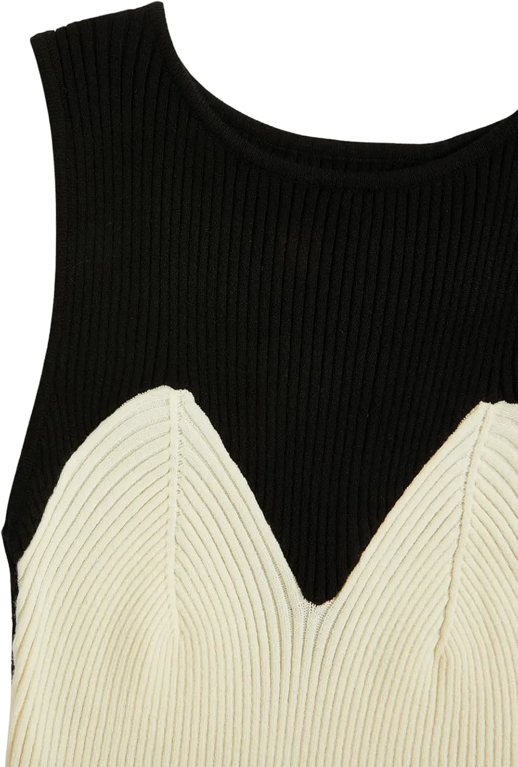 Verdusa Women's Fall Dress Sweater Dress Midi Dress Color Block Knit Bodycon Dress Prom Long Pencil Dress