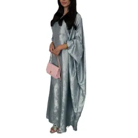 Women's Modest Feminine Hot Silver Dress